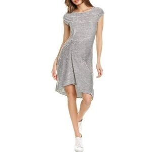 Max Studio EUC adorable stripe dress with fun twist on front. Shorter in front.